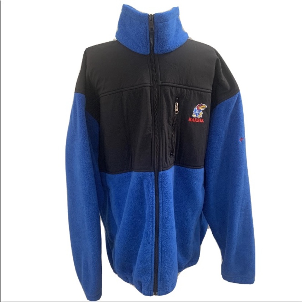 Columbia Jayhawks Full Zip Fleece Men’s Sz XL - Picture 1 of 12